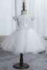 Charger l&#39;image dans la galerie, Robe de fille à fleurs blanches avec dentelle