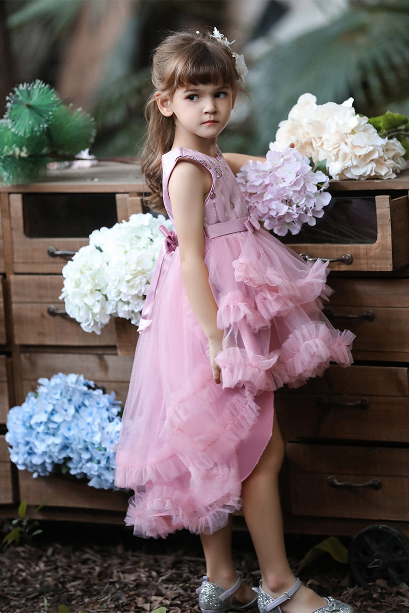Charger l&#39;image dans la galerie, Blush High Low Tiered Flower Girl Robe