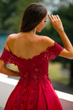 Robe de bal longue rouge