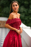 Robe de bal longue rouge