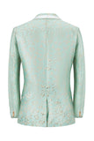 Mint Shawl Lapel One Button Jacquard Men’s Prom Suits