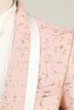 Charger l&#39;image dans la galerie, Châle rose pâle Revers Jacquard Costumes de bal pour hommes