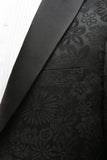 Peak Lapel Black Jacquard Costumes de bal pour hommes