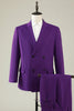 Charger l&#39;image dans la galerie, Purple Double Breasted 3 pièces Costumes de Soirée
