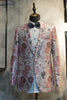 Charger l&#39;image dans la galerie, Costumes de Soirée 2 pièces en jacquard floral rose à revers châle
