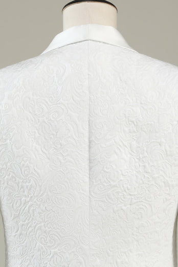 Costumes de bal 3 pièces en jacquard châle blanc