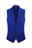 Royal Blue 3-Piece Shawl Lapel One Button Prom Suits