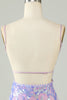 Charger l&#39;image dans la galerie, Robe de cocktail courte serrée à sequins violets scintillants