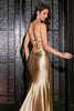 Charger l&#39;image dans la galerie, Sirène Robe de soirée longue dorée à lacets