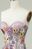Charger l&#39;image dans la galerie, Robe bustier A Line avec fleurs 3D