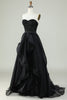 Charger l&#39;image dans la galerie, Princesse A Line chérie noir sans bretelles Robe de bal Robe de soirée formelle
