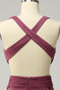 Charger l&#39;image dans la galerie, Fourreau Deep V Neck Desert Rose Long Plus Taille Robe formelle avec Split Front