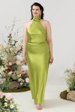 Gaine Dos Nu Vert Citron Taille Plus Robe d’invité de mariage