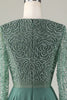 Charger l&#39;image dans la galerie, Une ligne Eucalyptus col V perlé manches longues robe demoiselle d’honneur