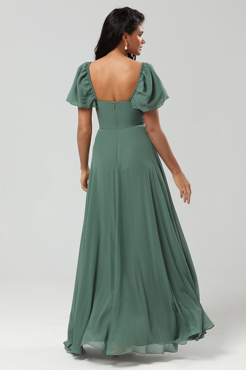 Robe Vert Eucalyptus Mariage