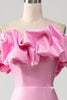 Charger l&#39;image dans la galerie, Sirène bustier rose robe de Soirée avec volants