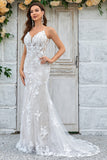 Robe de mariée longue en dentelle de dentelle ivoire