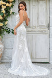 Robe de mariée longue en dentelle de dentelle ivoire