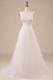 Robe de mariée longue ivoire perlée en tulle scintillante