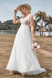Robe de mariée perle en tulle perle étincelante ivoire longue une ligne