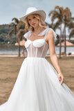 Colosset Tulle Ivoire Tea-Length A Line Robe de mariée