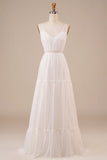 A-Line Robe de mariée longue simple