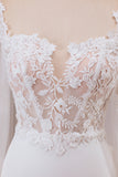Dentelle Ivoire Sweetheart Cou Manches Longues Sirène Robe De Mariée Avec Sweep Train