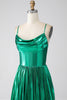 Charger l&#39;image dans la galerie, Robe de bal trapèze vert foncé corset avec fente