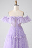 Charger l&#39;image dans la galerie, Robe de Soirée corset lilas à épaules dénudées