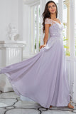 Chiffon gris Robe mère de la mariée avec perles