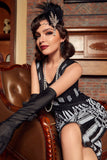 Robe noire et blanche Gatsby des années 20