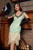 Charger l&#39;image dans la galerie, Paillettes Vert Short Robe de Fête des années 20