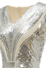 Charger l&#39;image dans la galerie, Abricot Sequins 1920s Robe de bal