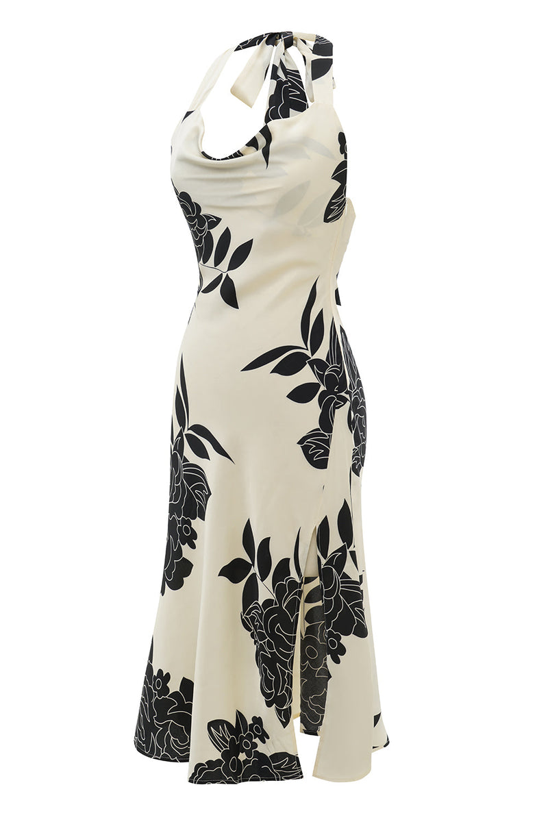 Charger l&#39;image dans la galerie, Robe de mariée florale noire et blanche