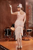 Charger l&#39;image dans la galerie, Blush Sequins 1920s Flapper Gatsby Robe avec franges