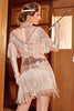Charger l&#39;image dans la galerie, Rose Golden Bateau Neck 1920s Robe Gatsby avec franges