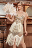 Charger l&#39;image dans la galerie, Golden Jewel Neck 1920s Robe Gatsby avec franges