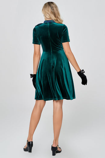 Offre à durée limitée Mini robe en velours fête (1 pièce - Style et couleur aléatoires)