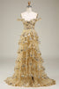 Charger l&#39;image dans la galerie, Tendance Une ligne hors de l’épaule Fuchsia Corset robe de soirée avec fente devant