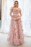 Une ligne Sweetheart Ivoire Fleur Rouge Plus Taille Robe de Bal