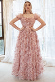 Une ligne Sweetheart Ivoire Fleur Rouge Plus Taille Robe de Bal