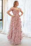 Une ligne Sweetheart Ivoire Fleur Rouge Plus Taille Robe de Bal