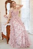 Une ligne Sweetheart Ivoire Fleur Rouge Plus Taille Robe de Bal