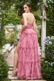 Chérie A-Line Robe de bal Dusty Rose Long