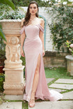 Blush Off The Shoulder Mermaid Robe de bal
