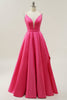 Charger l&#39;image dans la galerie, Fuchsia Spaghetti Straps A-Line Robe de bal