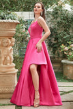 Fuchsia One Shoulder Mermaid Robe de bal