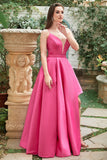 Fuchsia One Shoulder Mermaid Robe de bal