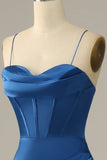 Vert foncé Spaghetti Straps Mermaid Prom Robe