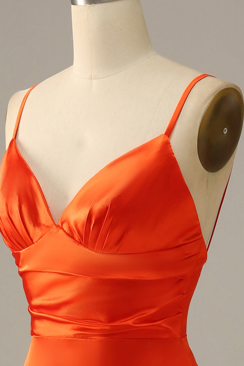 Charger l&#39;image dans la galerie, Bracelets Spaghetti Orange Mermaid Robe de bal